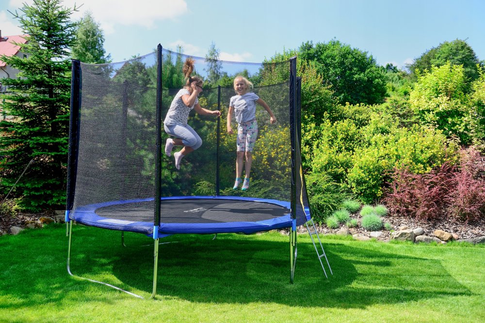 FUNFIT Garden Trampoline with Safety Net and Ladder, 312 cm (2)