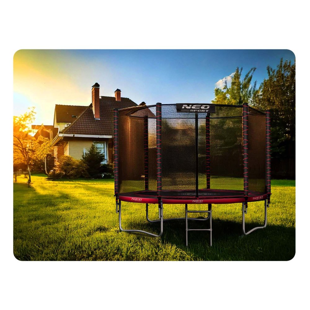 Neo-Sport Garden Trampoline 6ft/183cm with Safety Net and Ladder (2)
