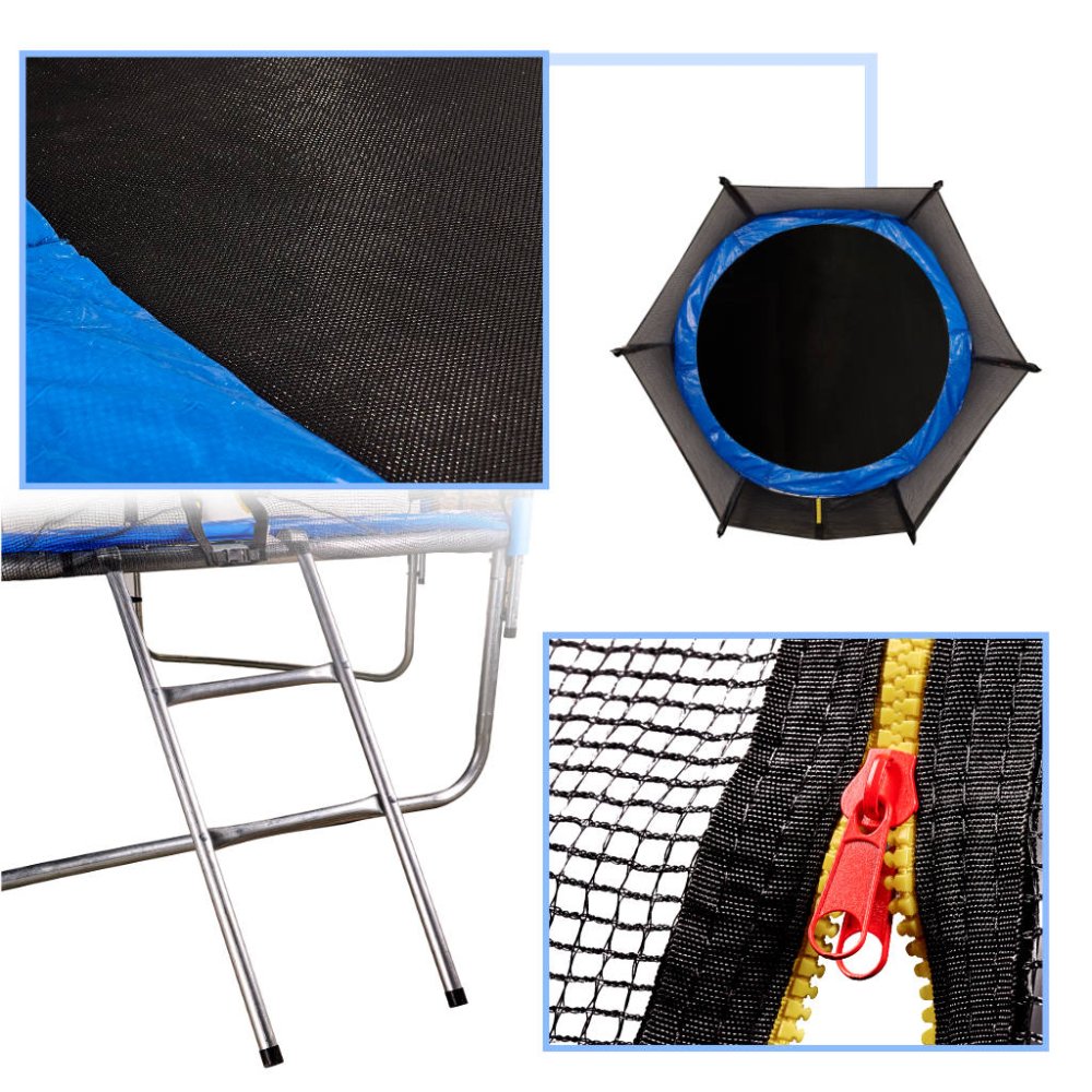 10ft Garden Trampoline for Kids with Safety Net and Ladder 150kg (2)