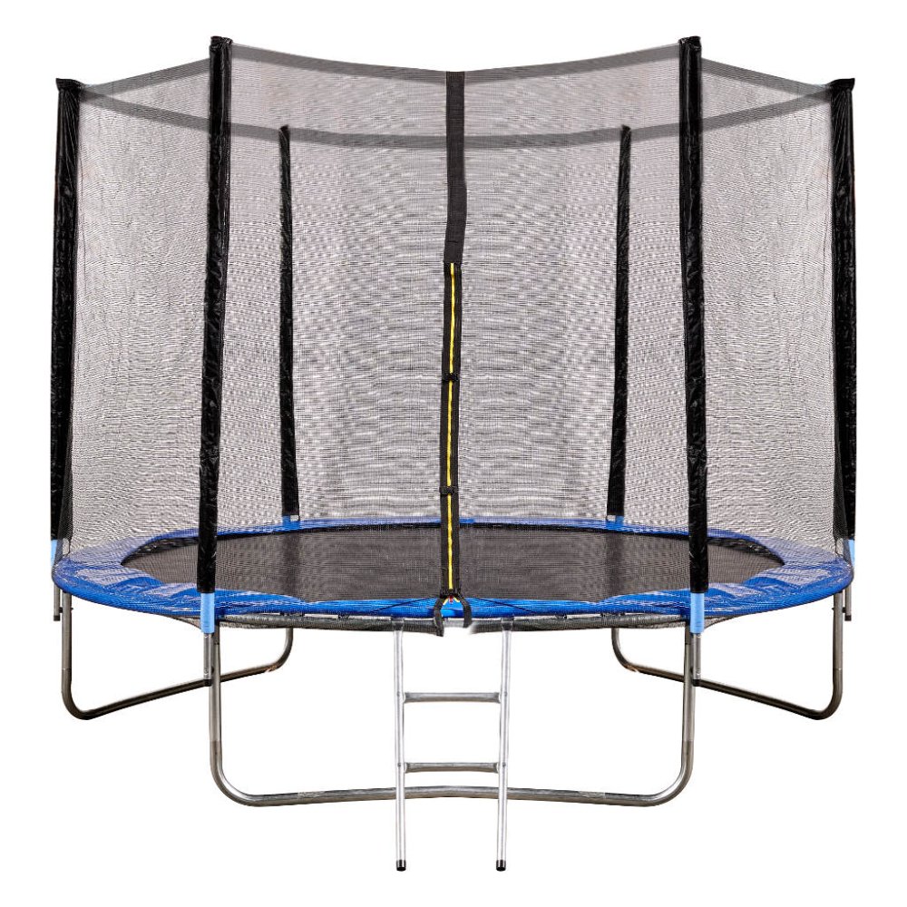 10ft Garden Trampoline for Kids with Safety Net and Ladder 150kg (0)