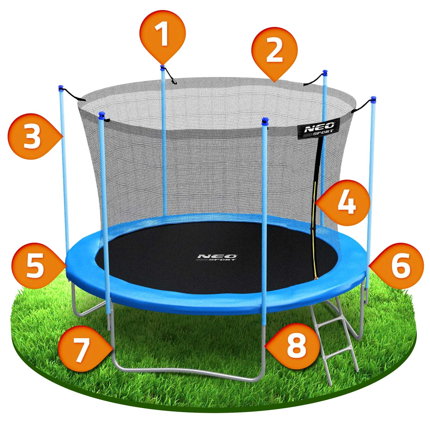 Neo-Sport Garden Trampoline, 252 cm (1)