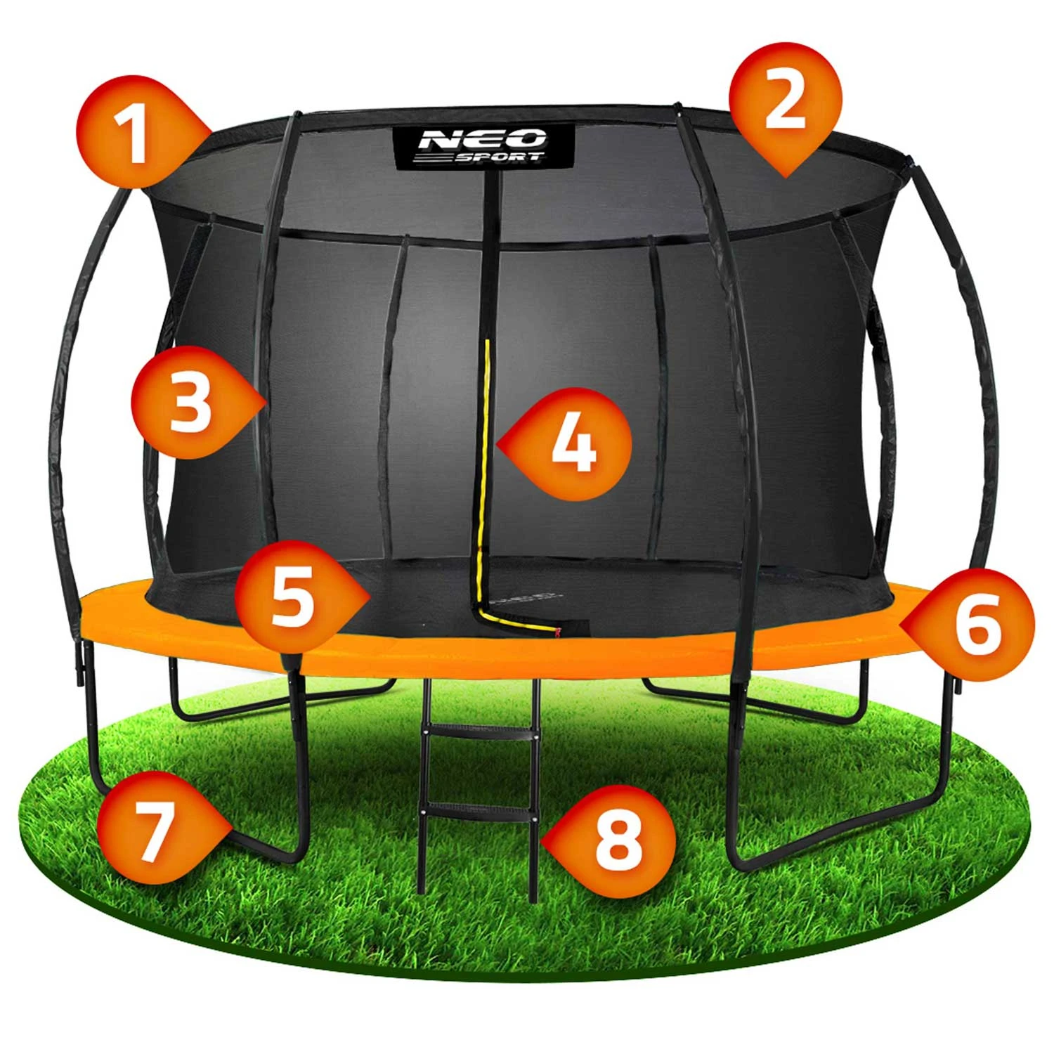 Neo-Sport Garden Trampoline, 374 cm (1)