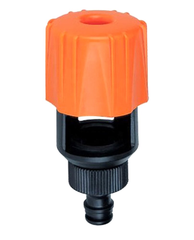 Standard garden hose tap connector, black/orange (2)