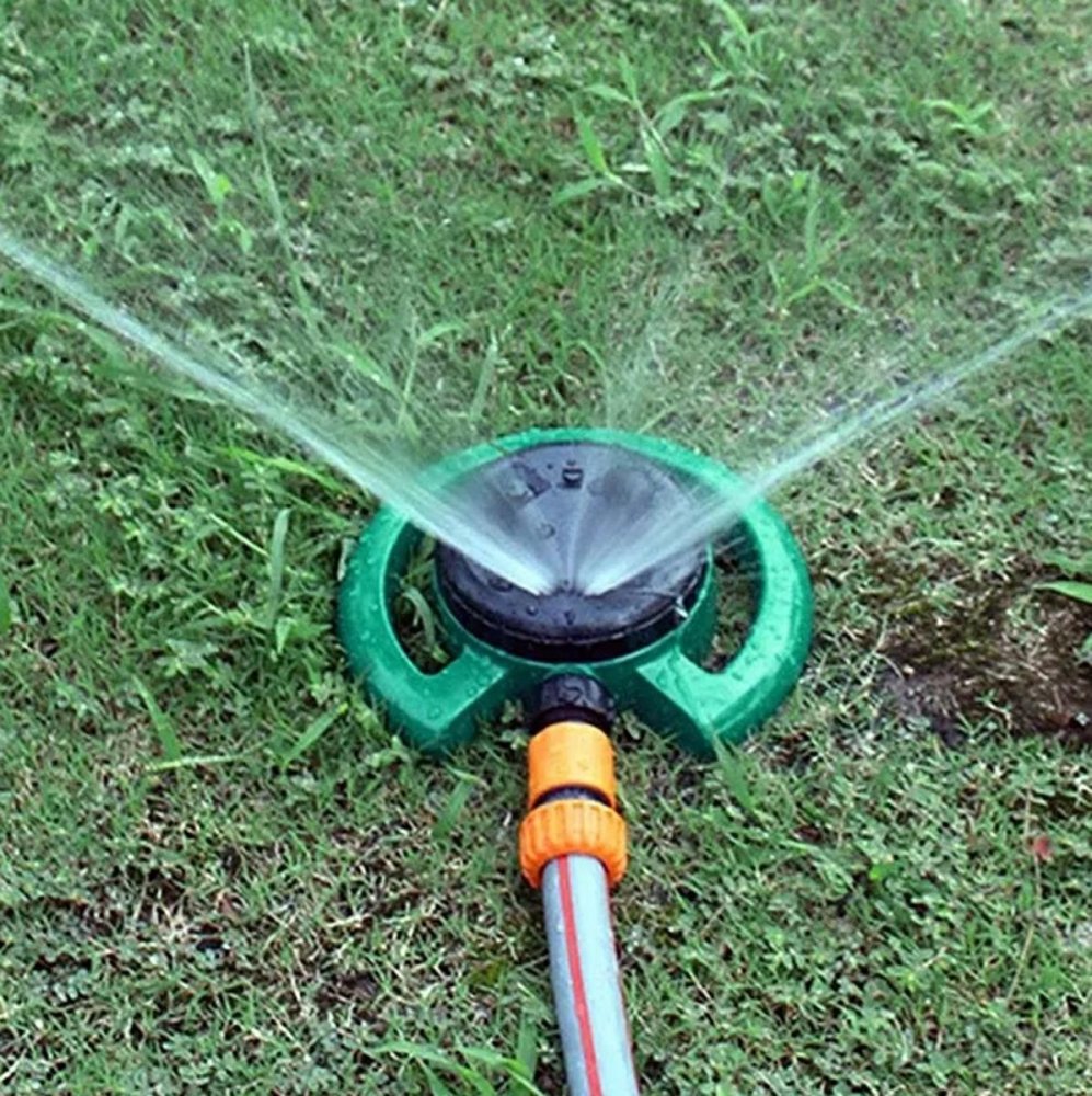 8-in-1 Garden Automatic Rotating Sprinkler with Multiple Nozzles, Green (3)