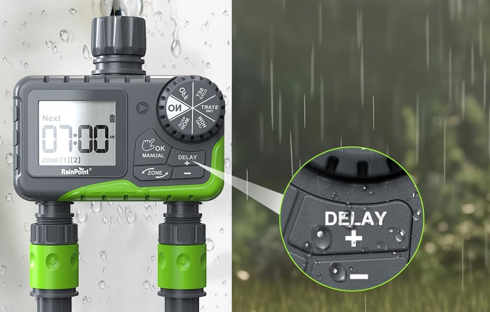 2-Zone Hose Timer RainPoint ITV205 IP65 Waterproof (2)