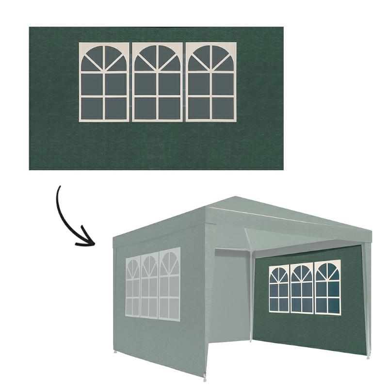 Garden pavilion wall pe green (0)