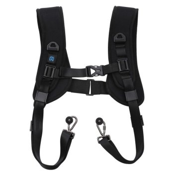 Puluz PU6002 Double Shoulder Camera Harness for Two DSLR Cameras, Black