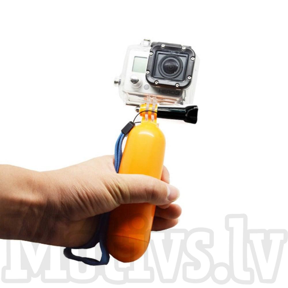 Floating Bobber Handy Grip with Wrist Strap and Thumb Screw for Gopro Hero 4 / 3+ / 3, yellow (0)