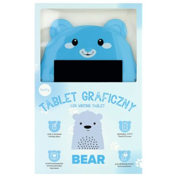 Kids Drawing Tablet Setty 9 Inch LCD Writing Pad for Toddlers, Blue Bear