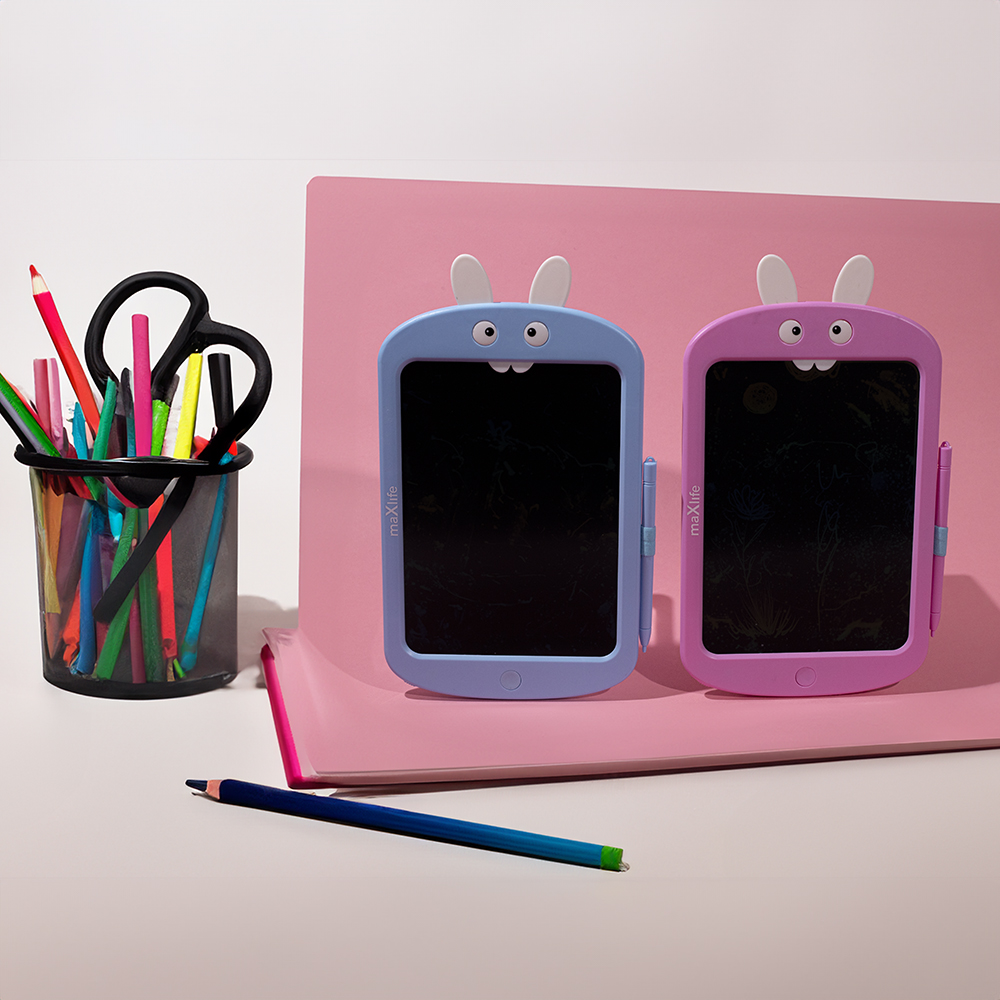 Maxlife MXWB-02 Creative Writing Drawing Graphic Board Tablet + Stylus, Pink (1)