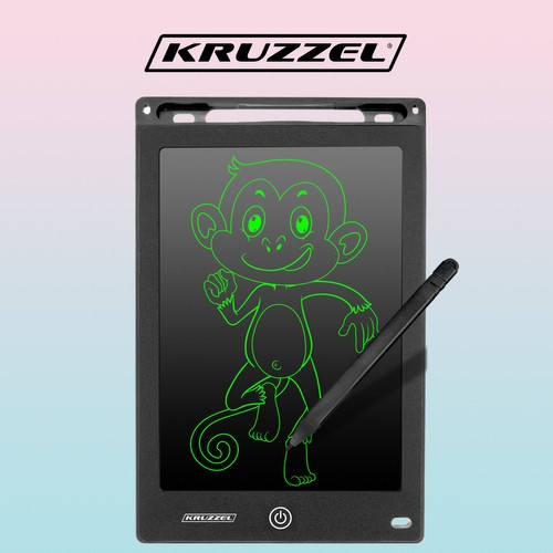 LCD Writing and Drawing Tablet for Kids 8.5" KRUZZEL 22454, Black (1)