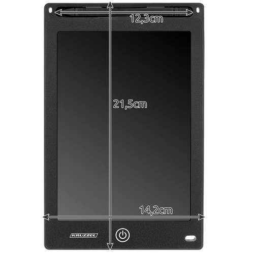 LCD Writing and Drawing Tablet for Kids 8.5" KRUZZEL 22454, Black (2)