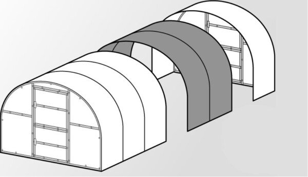 Extension 2M For Greenhouse Baltic Lt, Frame Without Coating (0)