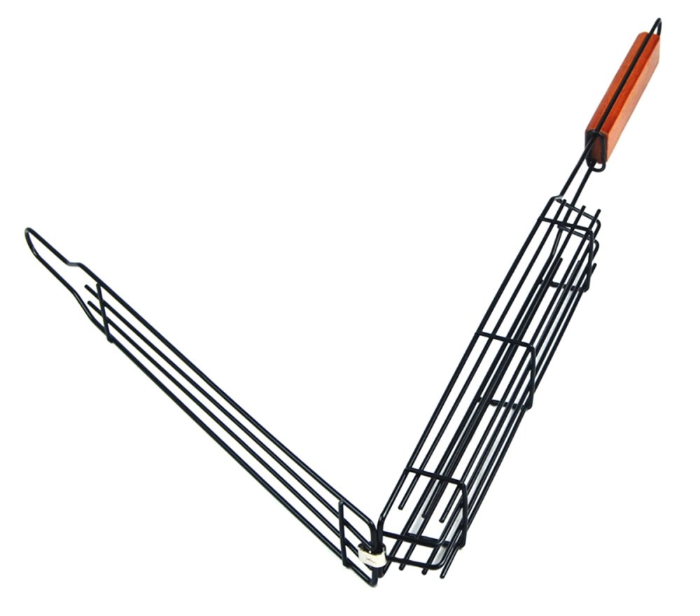 BBQ Grilling Basket Nonstick Barbecue Grill Mesh for Vegetables Meat Fish, 49 cm (1)