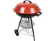 Portable Charcoal Garden Briquette Round Grill on Wheels with Lid