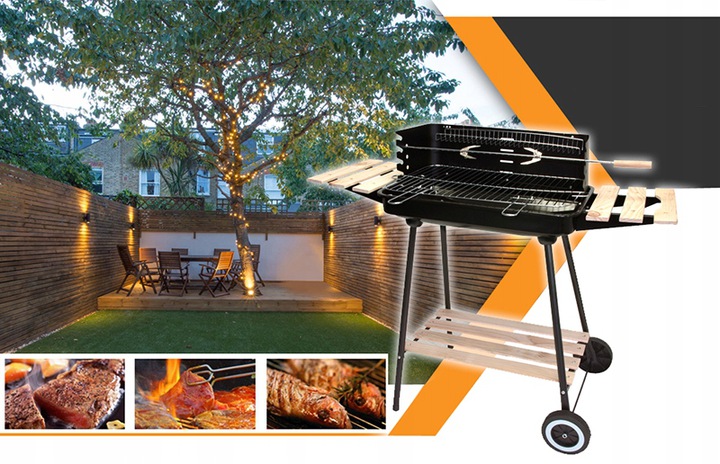 Open Garden Barbecue BBQ Grill with Shelves and Accessories (4)