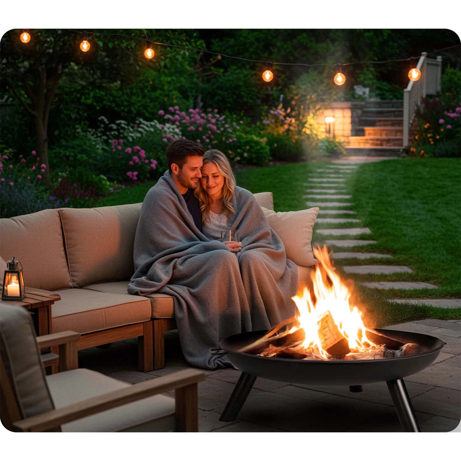 Fire Pit, Garden Fireplace, 80 cm, Berdsen BD-882 (8)