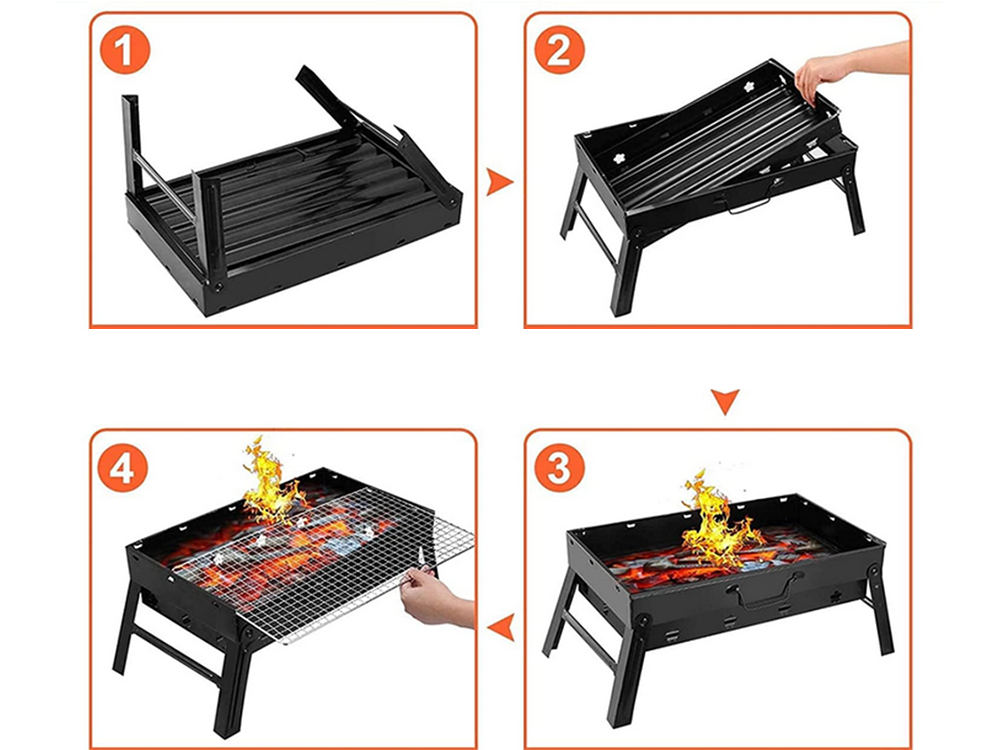 Portable Folding Charcoal Mini Grill (1)