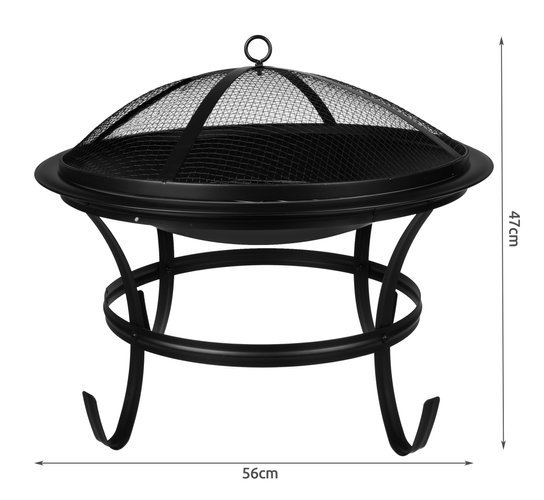 Grill Garden Fireplace Hearth with a Lid, 56cm (8)