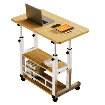 Adjustable Rolling Laptop Desk and Side Coffee Table