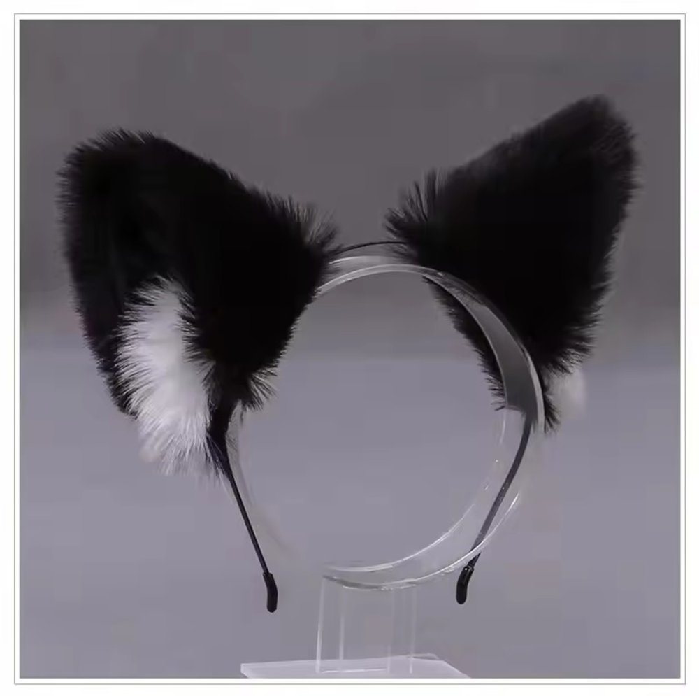 Soft Cat Ear Headband for Parties, Black (0)