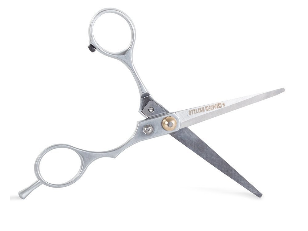 Straight hairdressing scissors, sharp stainless steel, ergonomic (2)