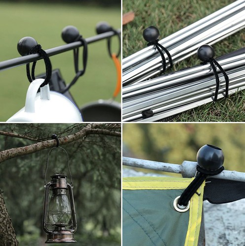 10 pcs Elastic Ball Bungee Loop Cord Tie Down Strap Wire Fix Tent Marquees Gazebos (4)