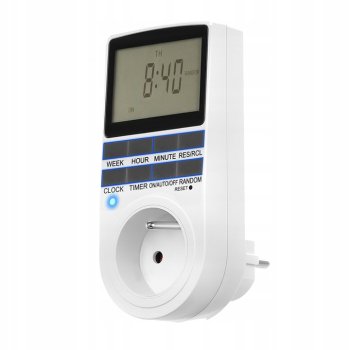 Socket with Digital Timer for Turning On / Off Electrical Appliances Programmable Time Controller