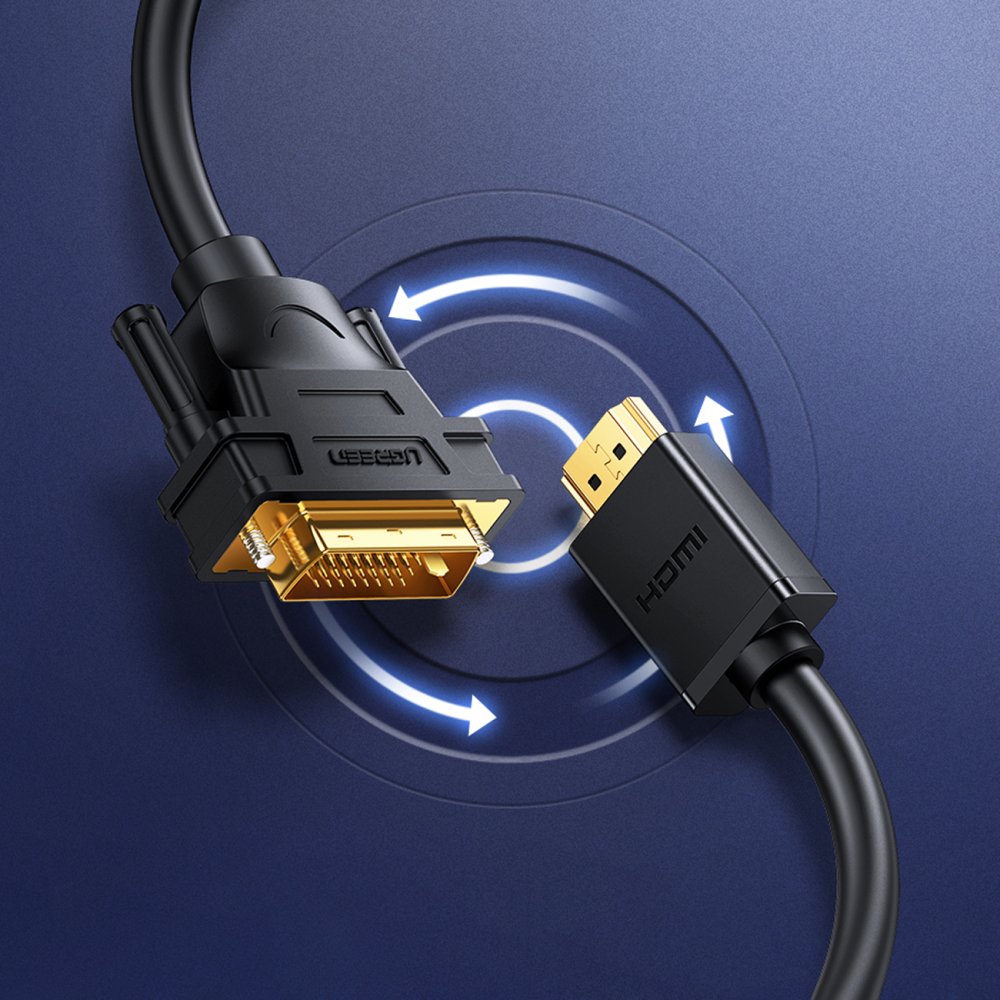 Ugreen bi-directional cable HDMI - DVI 2m black (HD106) (1)