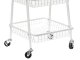 3-Tier Metal Utility Cart on Wheels for Kitchen & Bathroom Storage