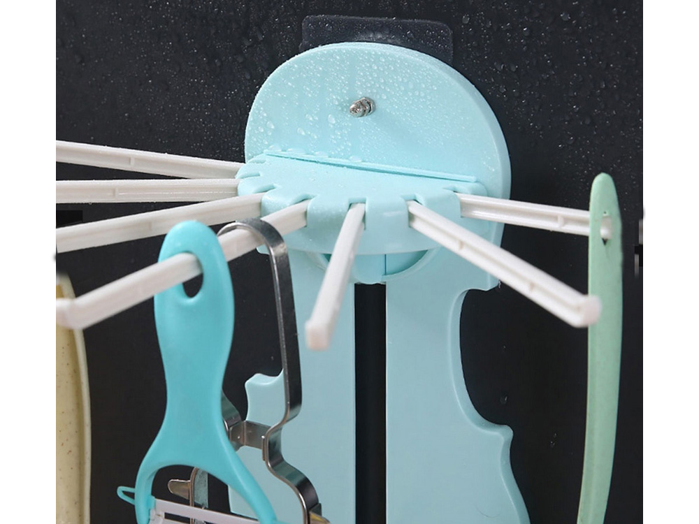 Wall-Mounted Towel Rail, Folding Organizer for Bathroom and Kitchen (1)