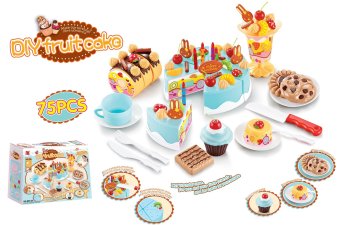 Children's Toy birthday Cake With Accessories 75 pcs