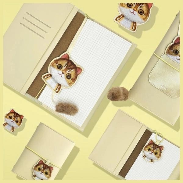 Nimmy Big Eyed Pet 2.0 Cat 2-in-1 Notebook + Pen Set - Beige (3)