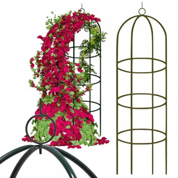 Garden Pergola Flower Support Column Arch for Climbing Plants, 190cm