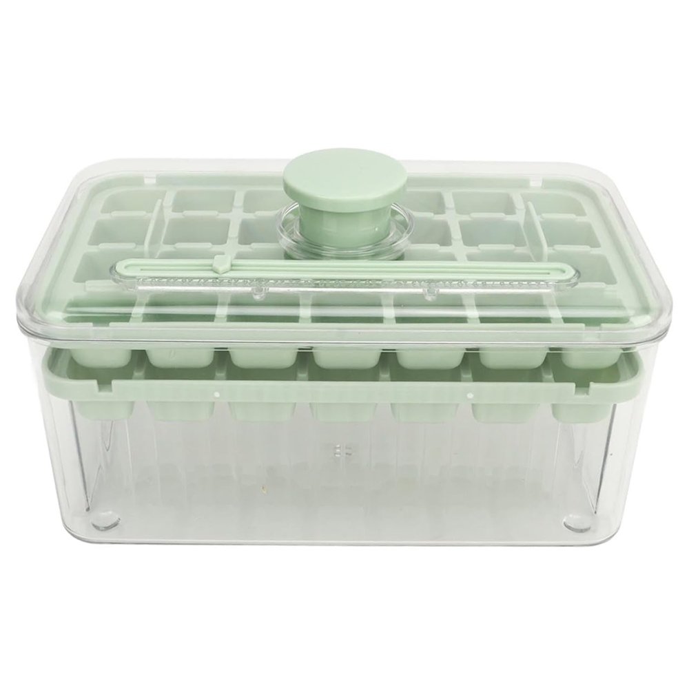 Ice Cube Tray with Lid and Scoop, 56 pcs, Green (0)