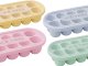 Easy Release Ice Cube Tray with Lid and Silicone Bottom, 12 Cubes