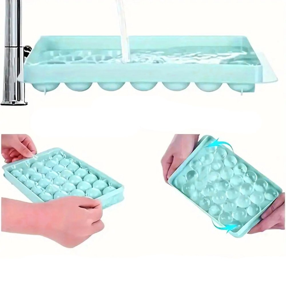 Ice Ball Mold with Lid, Blue (5)