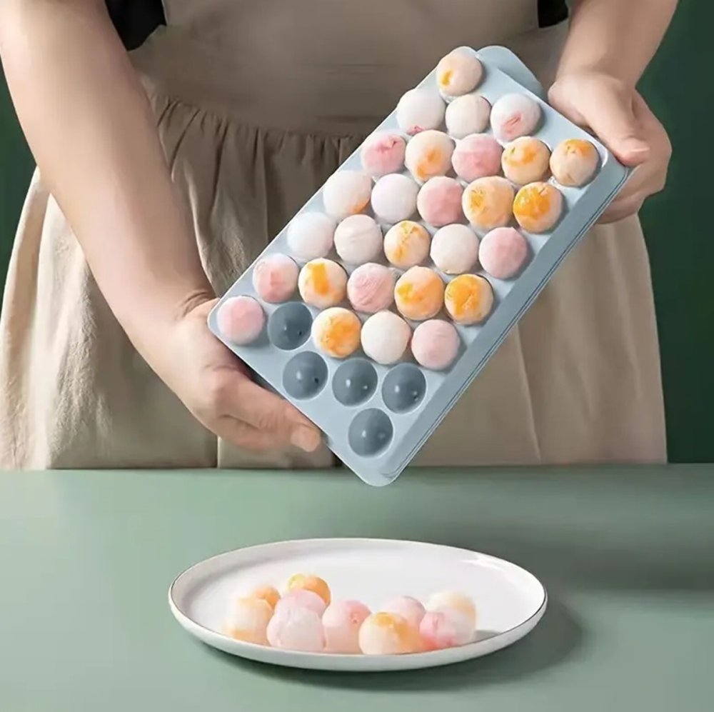 Ice Ball Mold with Lid, Blue (1)