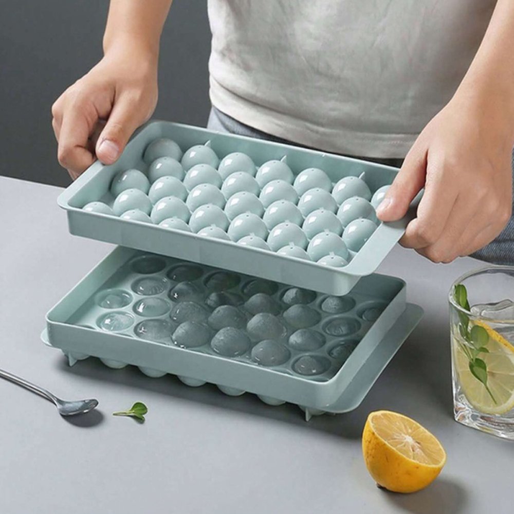 Ice Ball Mold with Lid, Blue (3)