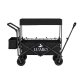 LUARO Folding Utility Beach Wagon with Canopy and Net, Black