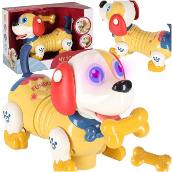 Interactive Robot Dog Toy with Bone Responds to Touch