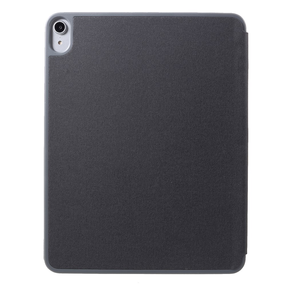 Apple iPad Pro 12.9" (2018) Tri-fold Stand PU Leather Case with Pen Slot, Black (2)