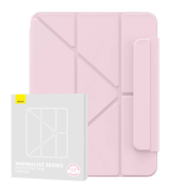 Apple iPad Pro 12.9 (2020 2021 2022) Baseus Minimalist Tablet Cover Case, Pink