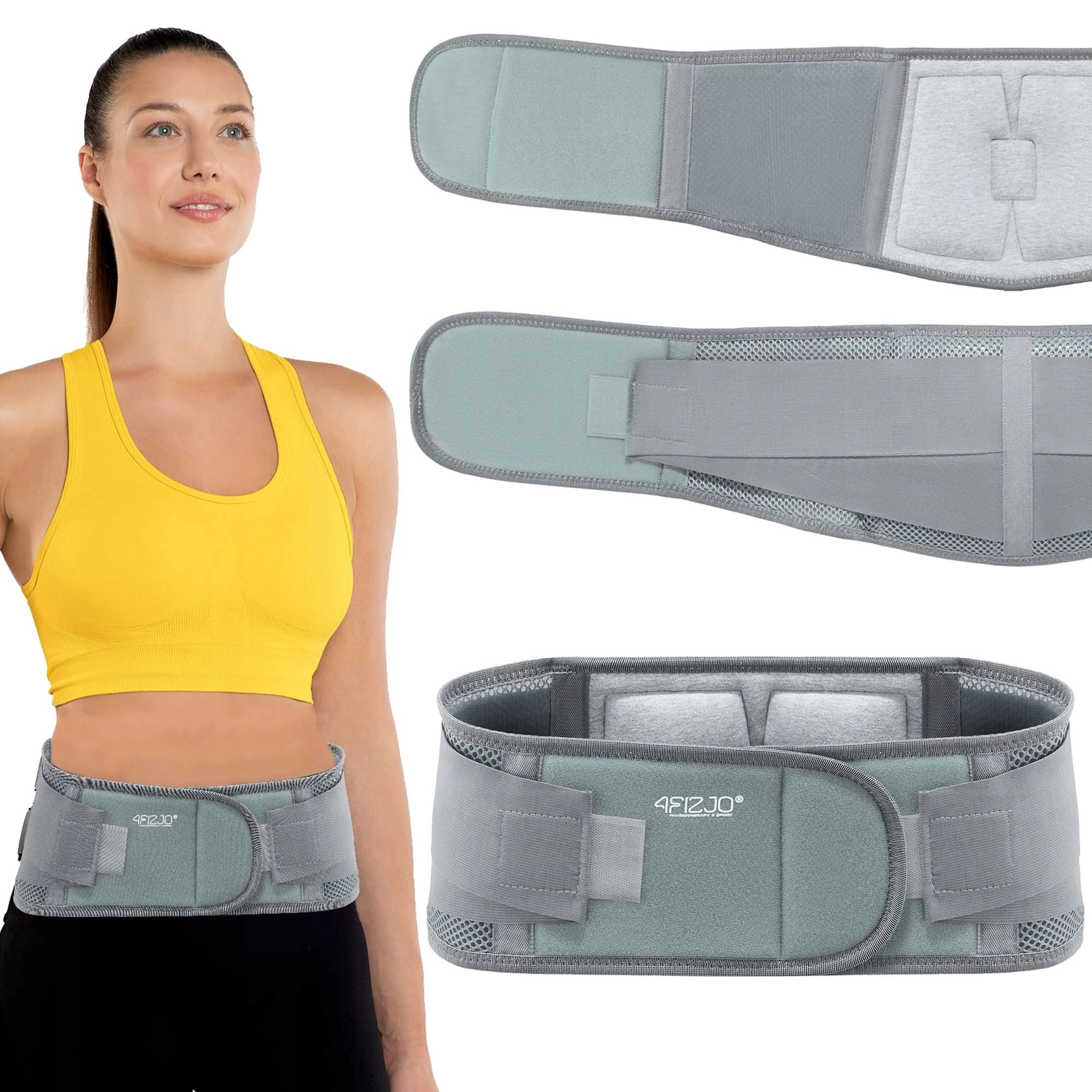 Orthopedic Lumbar Support Belt for Lower Back XXL, Grey