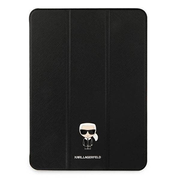 Karl Lagerfeld KLFC12OKMK iPad 12.9\" Pro 2021 Book Cover black Saffiano Karl Iconic