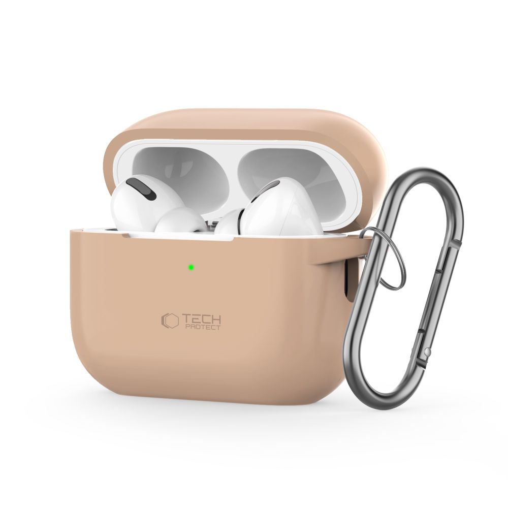 Tech-Protect Silicone Hook case for Apple AirPods Pro 1 / 2 - beige