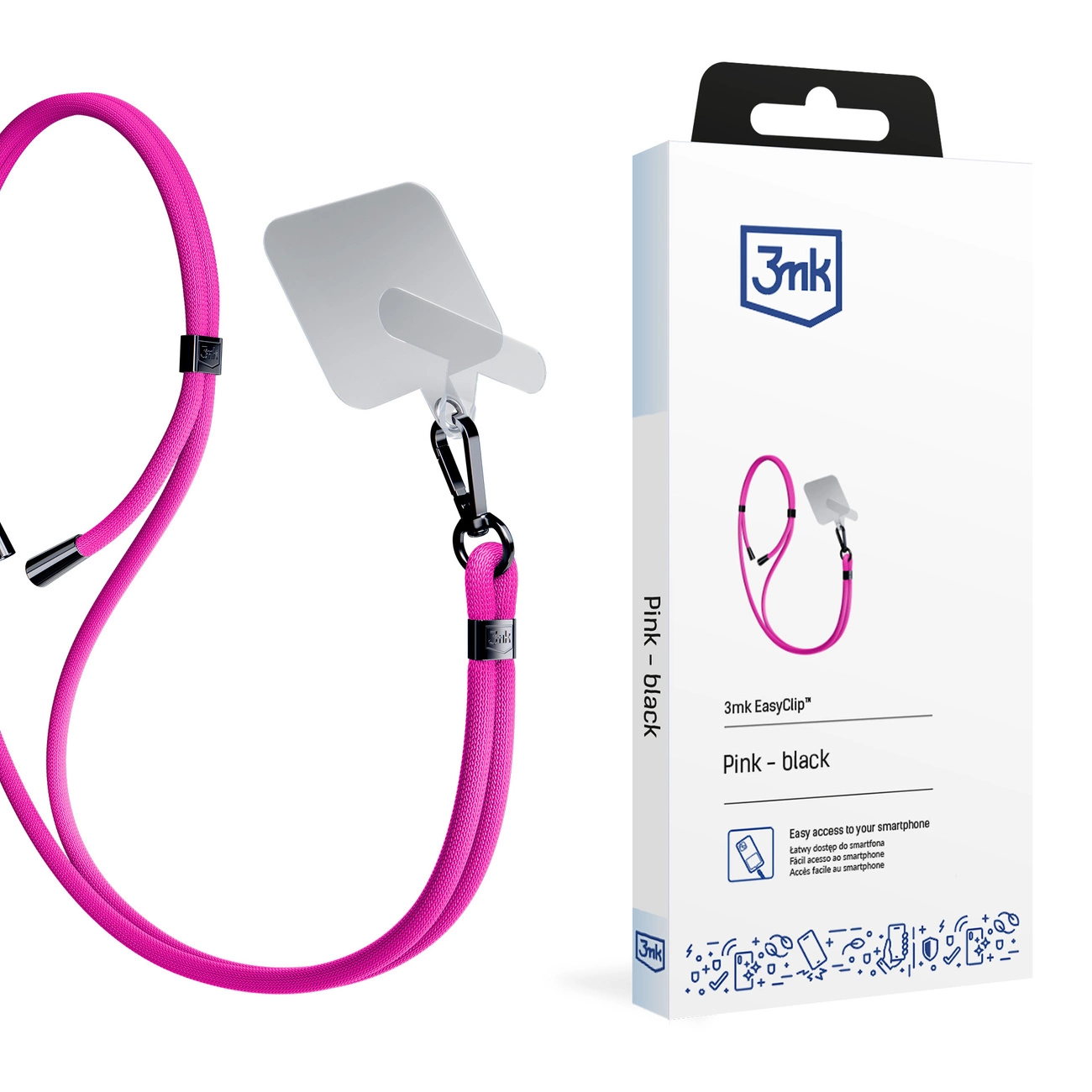 Accessories Pink (black) - 3mk EasyClip