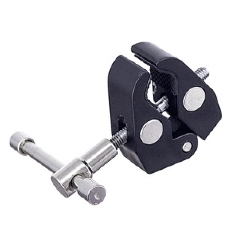 Clamping bracket mounting accessories with 1/4 and 3/8 inch screw (3)