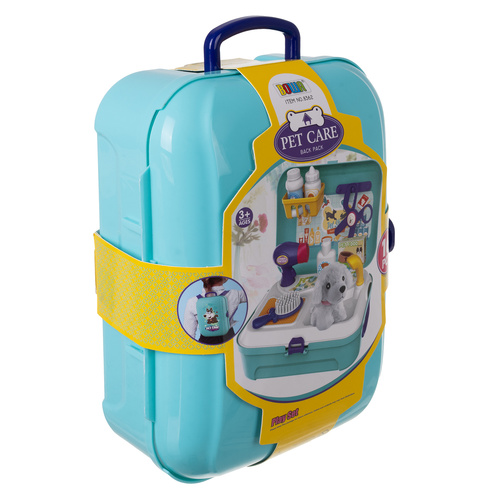 Dog Grooming Playset in Backpack with Plush Puppy Toy 26304 (1)