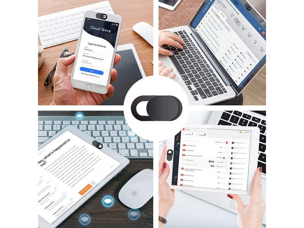 Laptop Mobile Phone WebCam C-Slide Cover Blocker Blind Camera Privacy Security Protection 3 pcs. (0)